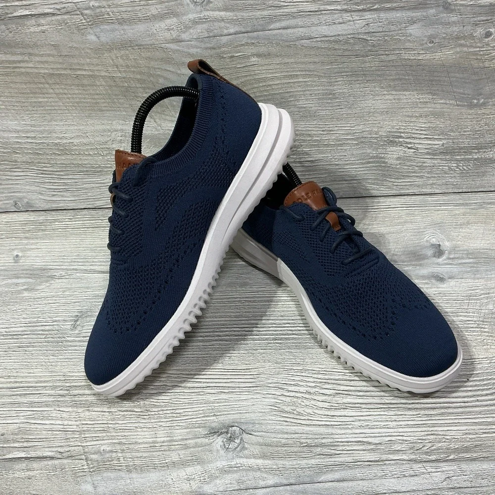 Cole Haan Grand Stitchlite Wing Ox Blue Knit Lace-Up Sneaker Men's US 8 M C37369